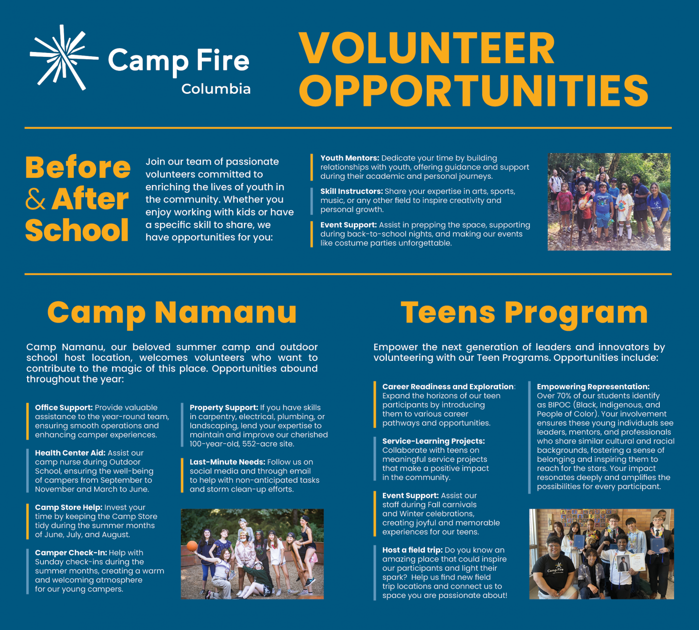 Be Camp Staff or Volunteer